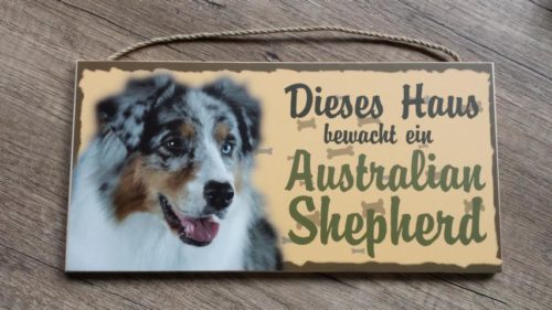 Australian Shepherd Holzschild