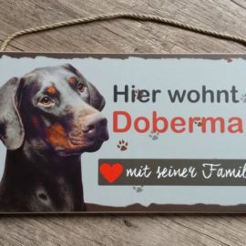 Dobermann Holzschild